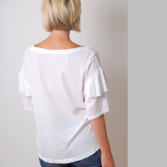 FREE PEOPLE Abracadabra Ruffle Tee NWT - Picture 3 of 4